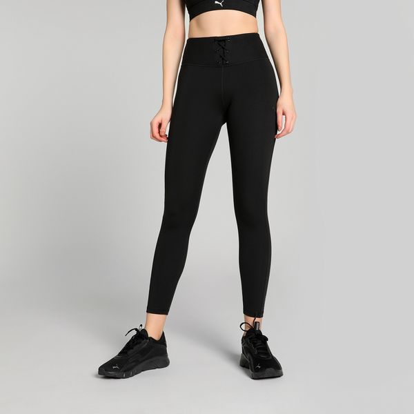 PUMA Women's Puma WOMEN'S CLOUDSPUN RIBBED TRAINING TIGHTS, Black, Size S, Clothing