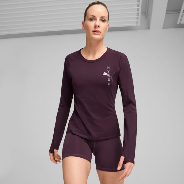 PUMA Women's Puma x HYROX CLOUDSPUN Long Sleeve T-Shirt, Purple, Size XS, Clothing