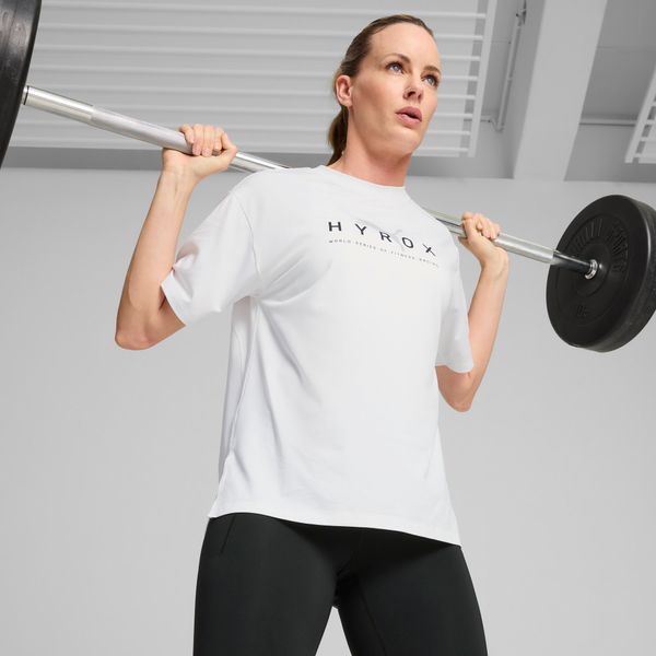 PUMA Women's Puma x HYROX CLOUDSPUN T-Shirt, White, Size M, Clothing