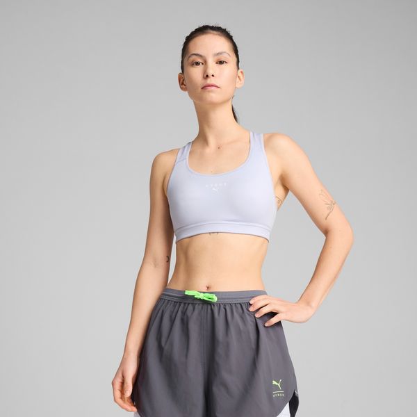 PUMA Women's Puma x HYROX Mid Impact Bra, Blue, Size XL, Clothing