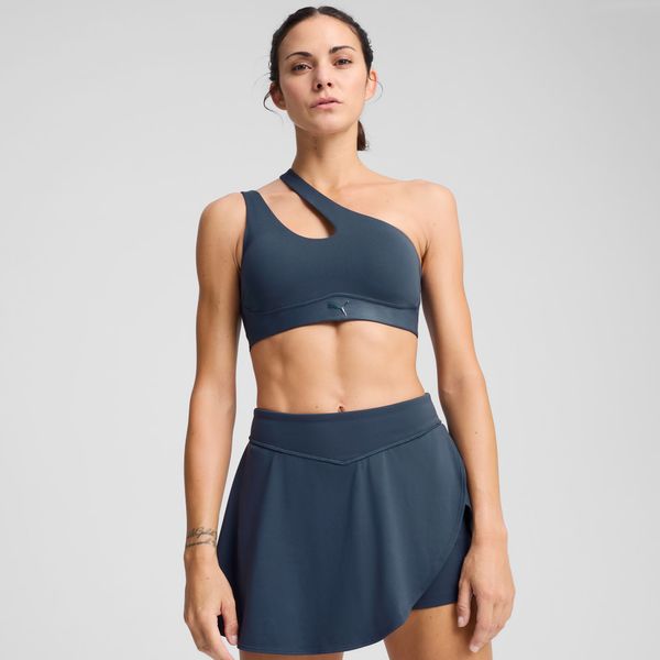 PUMA Women's PUMA x Pamela Reif Asymmetric Bra, Dark Night