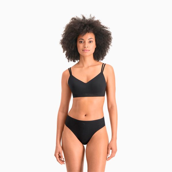 PUMA Women's Puma's Medium Support Active Bra 1 Pack, Black, Size 32C/D, Clothing