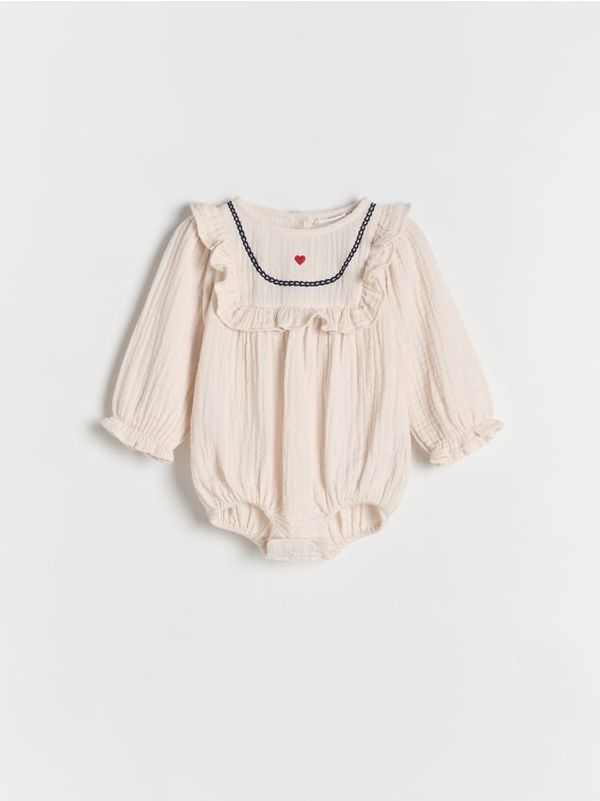 Reserved Reserved - BABIES` BODY SUIT - krem