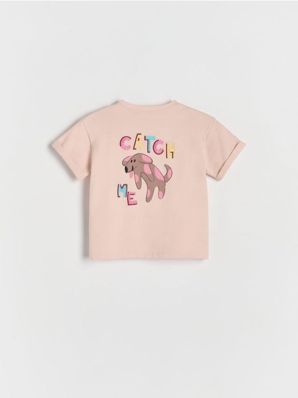 Reserved Reserved - BABIES` T-SHIRT - pastelnoružičasto