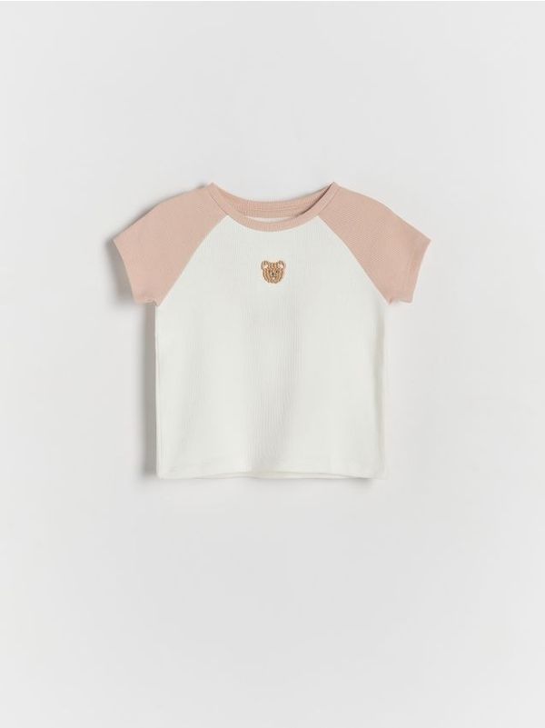 Reserved Reserved - BABIES` T-SHIRT - pastelnoružičasto