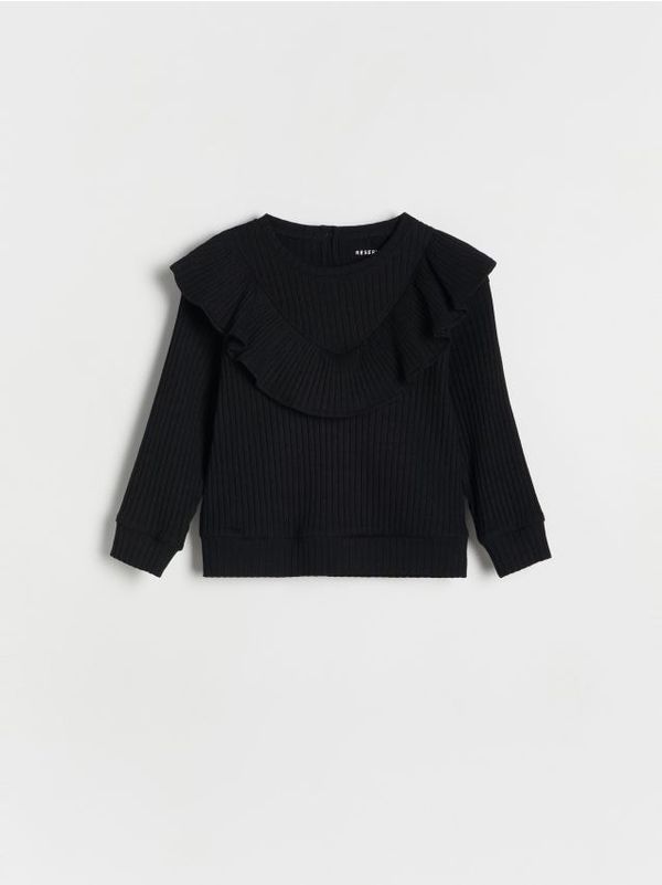 Reserved Reserved - Bluza s volanima - crno
