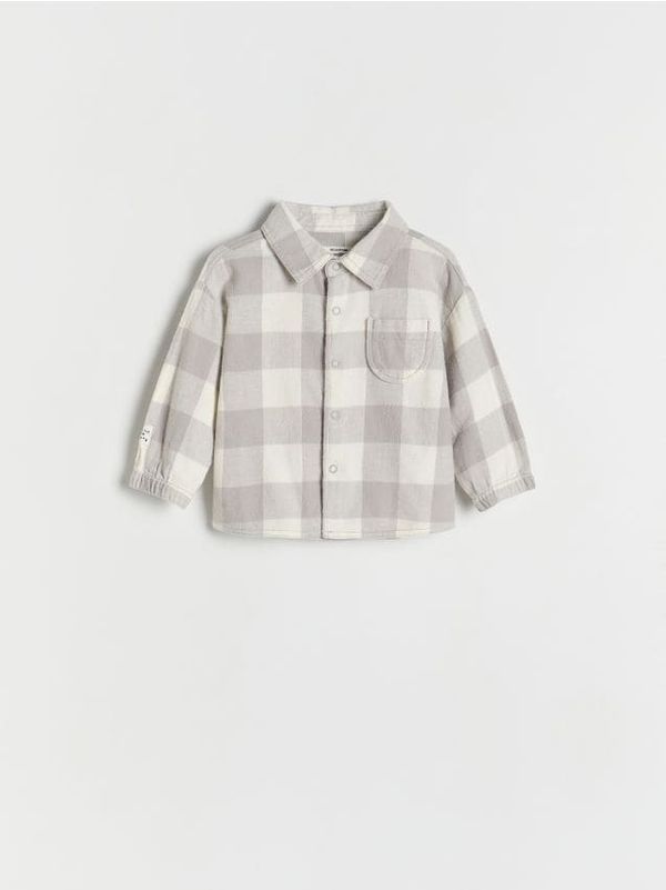 Reserved Reserved - BOYS` SHIRT - svijetlo siva
