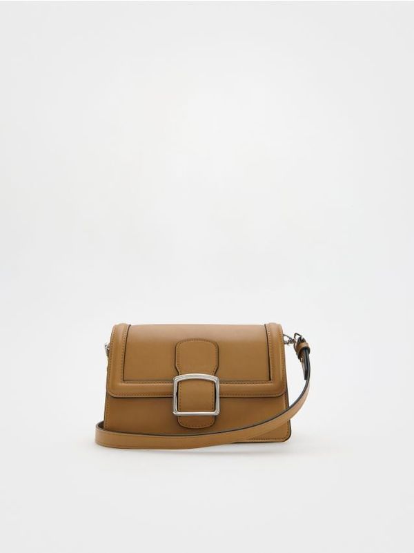 Reserved Reserved - Crossbody torba s kopčom - zlatnosmeđe