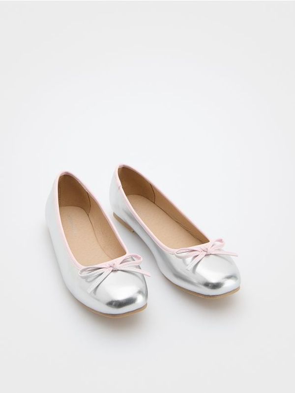 Reserved Reserved - GIRLS` BALLERINAS - srebrna