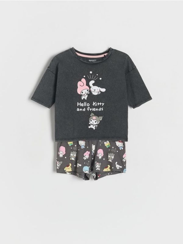 Reserved Reserved - GIRLS` PYJAMA - tamnosivo