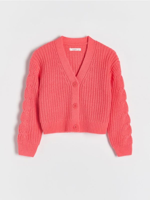 Reserved Reserved - GIRLS` SWEATER - koraljno