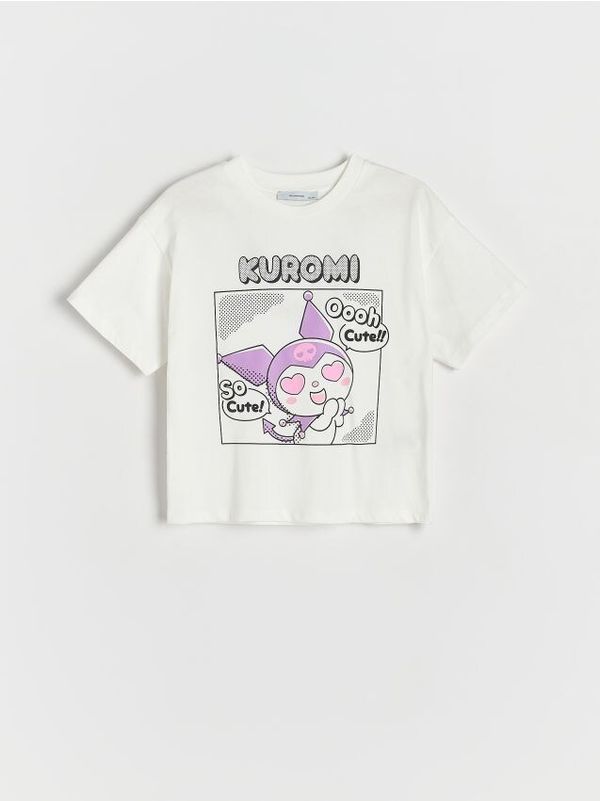 Reserved Reserved - GIRLS` T-SHIRT - krem
