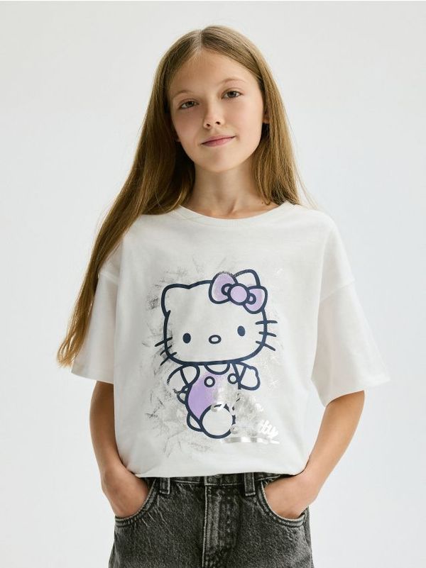 Reserved Reserved - GIRLS` T-SHIRT - krem
