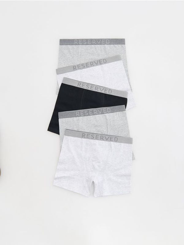 Reserved Reserved - Komplet od 5 para bokserica s visokim udjelom pamuka - light grey