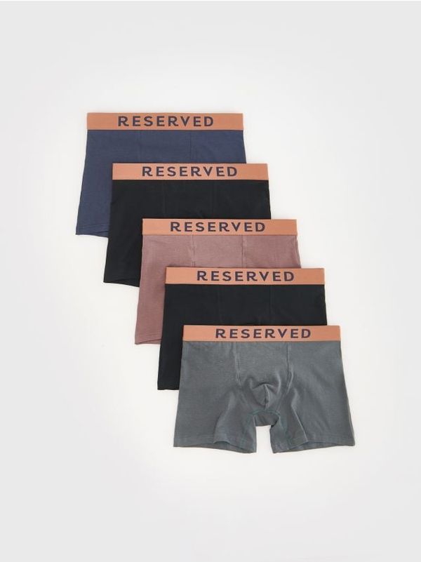 Reserved Reserved - Komplet od 5 pari long bokserica - boja antracita