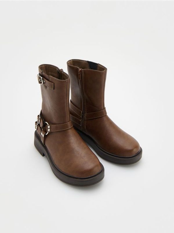 Reserved Reserved - LADIES` ANKLE BOOTS - smeđi