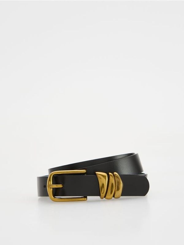 Reserved Reserved - LADIES` BELT - tamnosmeđe
