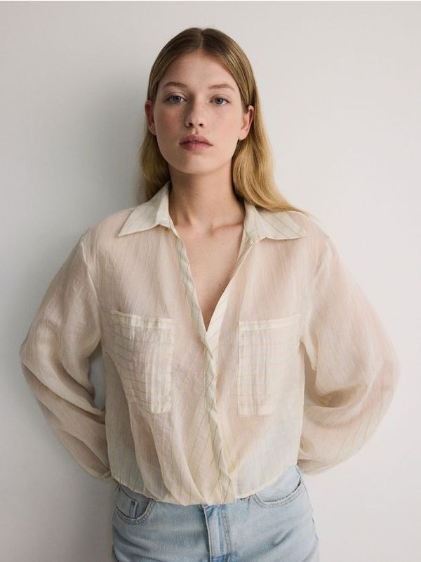Reserved Reserved - LADIES` BLOUSE - krem