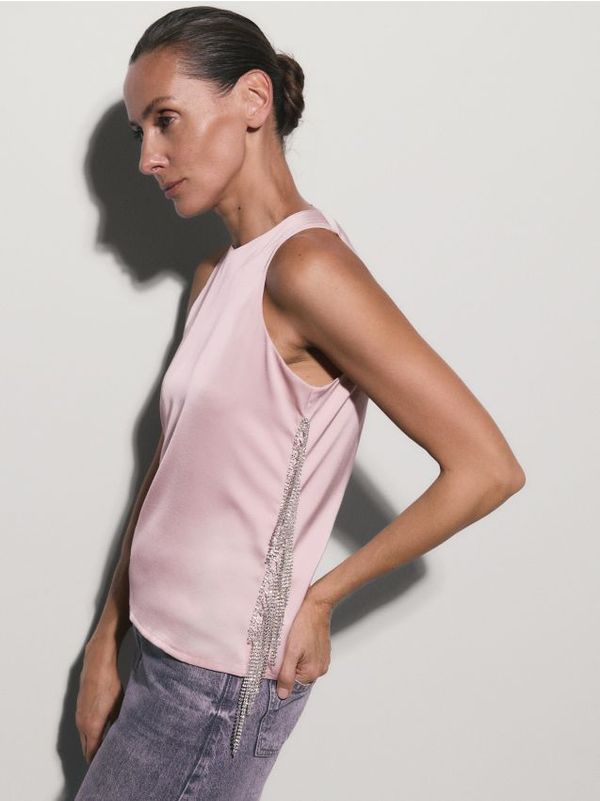 Reserved Reserved - LADIES` BLOUSE - pastelnoružičasto