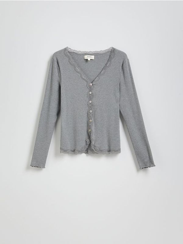 Reserved Reserved - LADIES` BLOUSE - srednjesivo