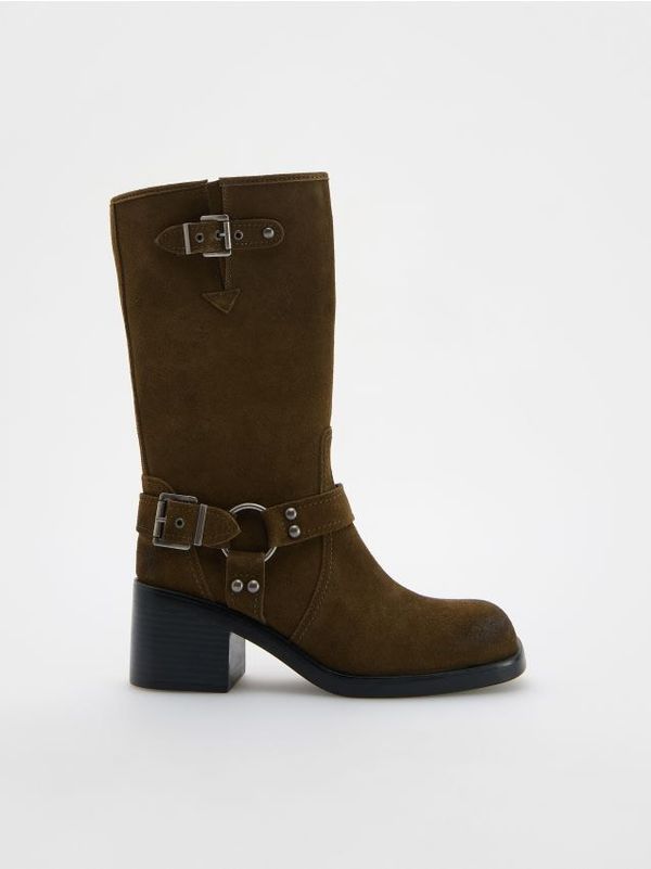 Reserved Reserved - LADIES` BOOTS - tamnozeleno
