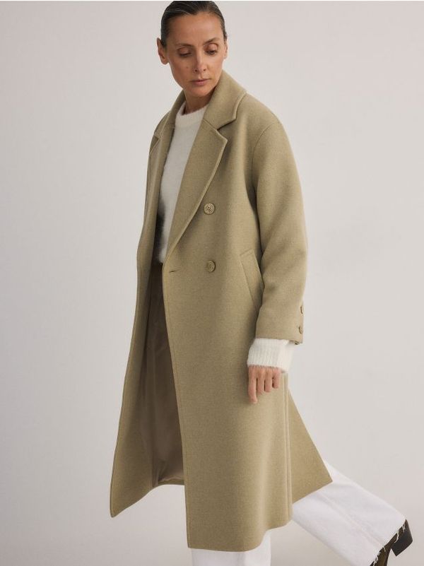 Reserved Reserved - LADIES` COAT - svjetlozeleno