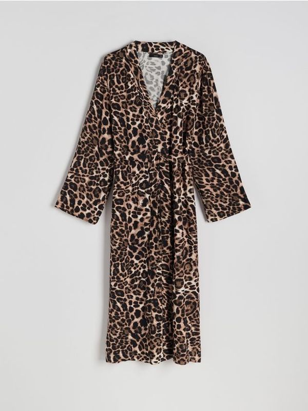 Reserved Reserved - LADIES` DRESSING GOWN - smeđi