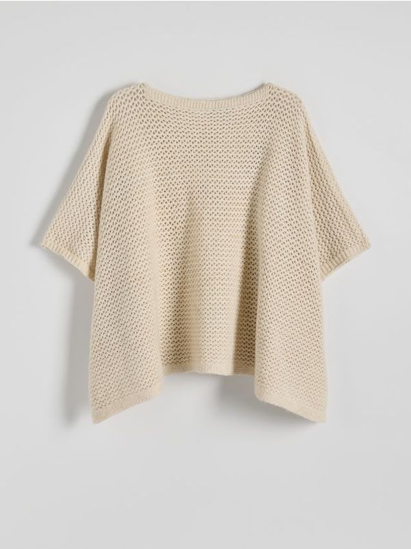 Reserved Reserved - LADIES` PONCHO - krem