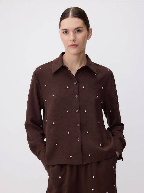 Reserved Reserved - LADIES` SHIRT - smeđi