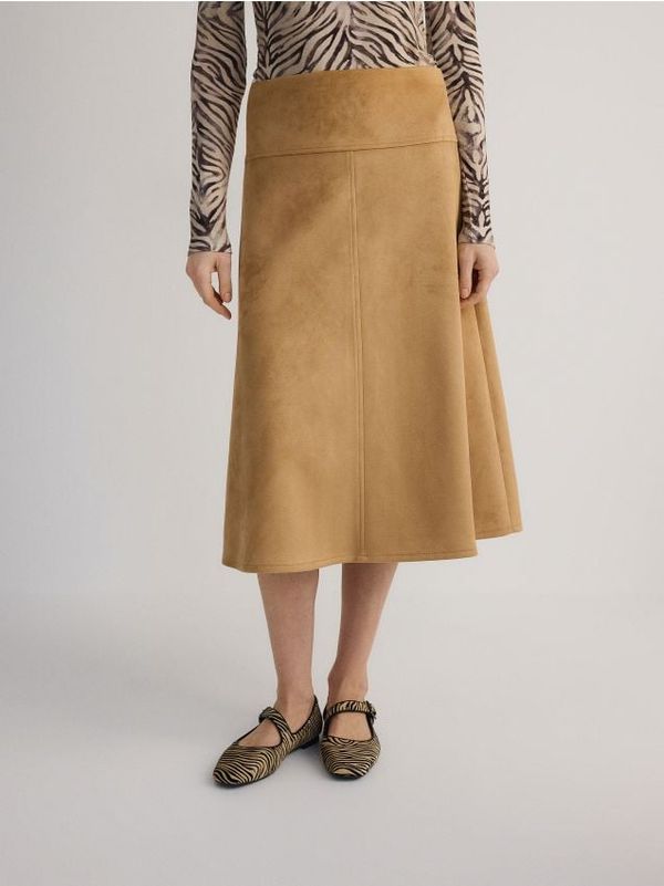 Reserved Reserved - LADIES` SKIRT - boja pšenice