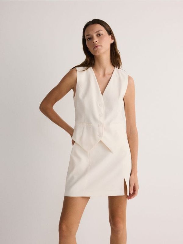 Reserved Reserved - LADIES` SKIRT - krem