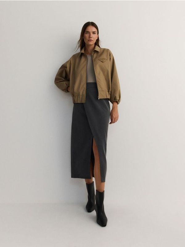 Reserved Reserved - LADIES` SKIRT - tamnosivo