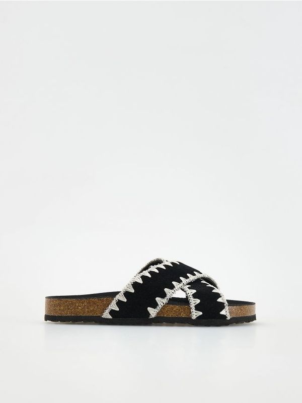 Reserved Reserved - LADIES` STRAPPY SANDALS - crno