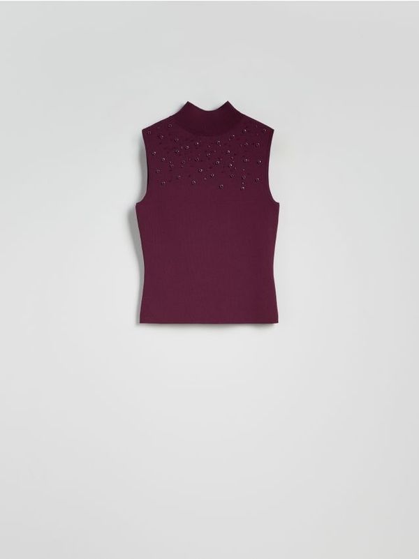 Reserved Reserved - LADIES` TOP - boja mahagonija