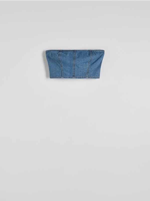 Reserved Reserved - LADIES` TOP - mornarsko plava