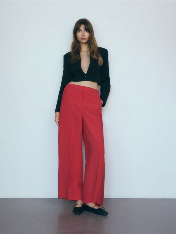 Reserved Reserved - LADIES` TROUSERS - ružičasta