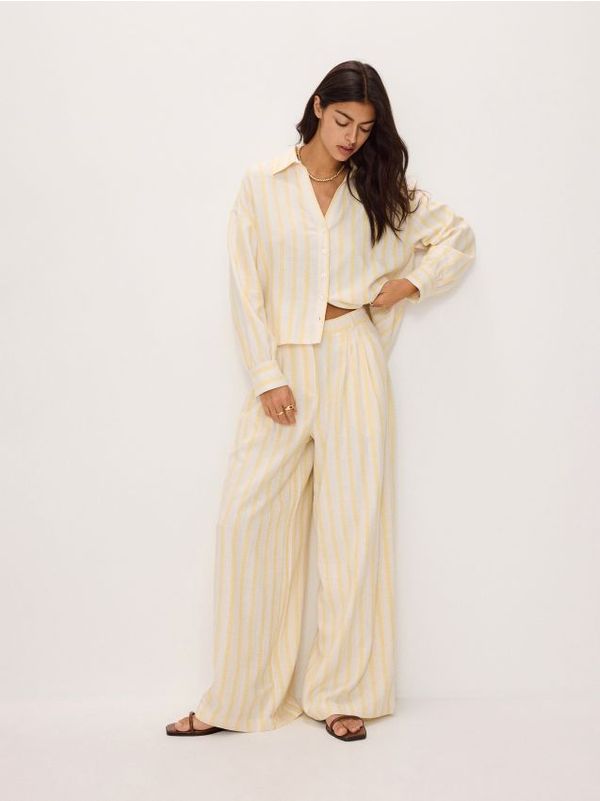 Reserved Reserved - LADIES` TROUSERS - svjetložuto