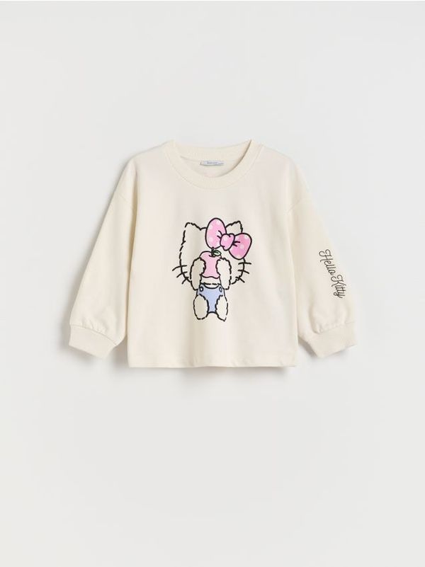 Reserved Reserved - Majica dugih rukava Hello KItty - boja kože