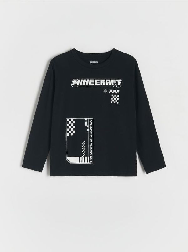 Reserved Reserved - Majica dugih rukava Minecraft - crno