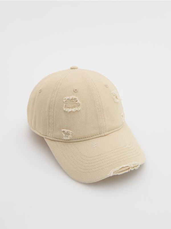 Reserved Reserved - MEN`S PEAKED CAP - bež