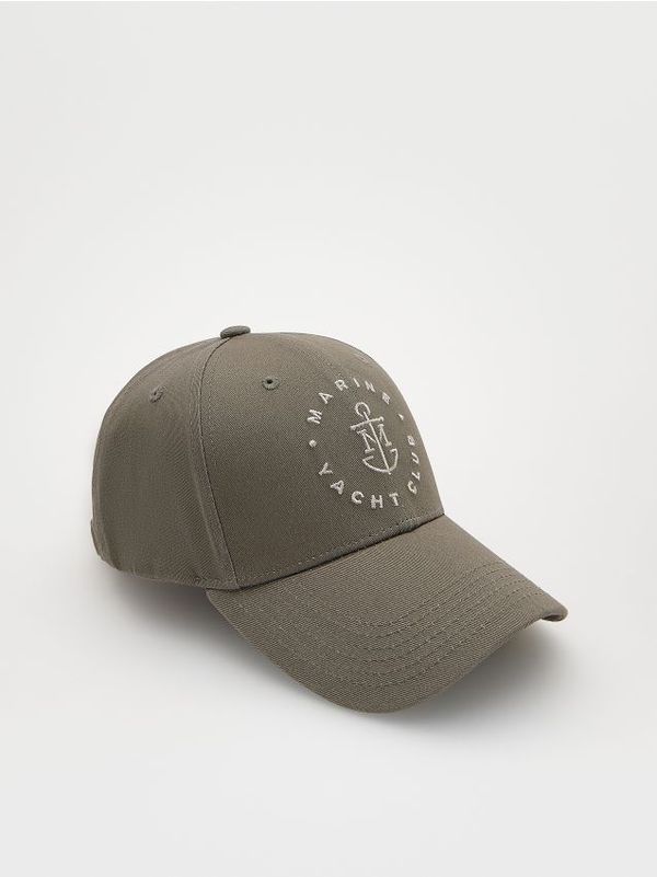 Reserved Reserved - MEN`S PEAKED CAP - smeđesivo