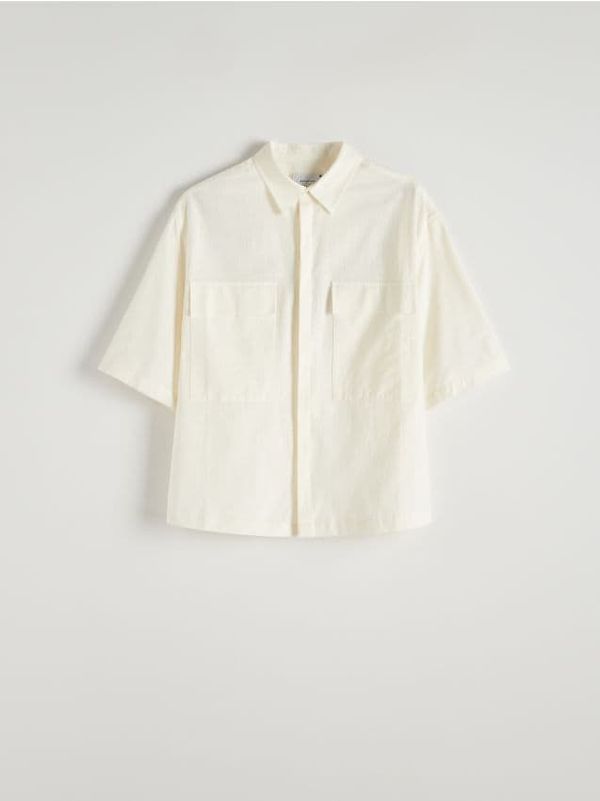 Reserved Reserved - MEN`S SHIRT - krem
