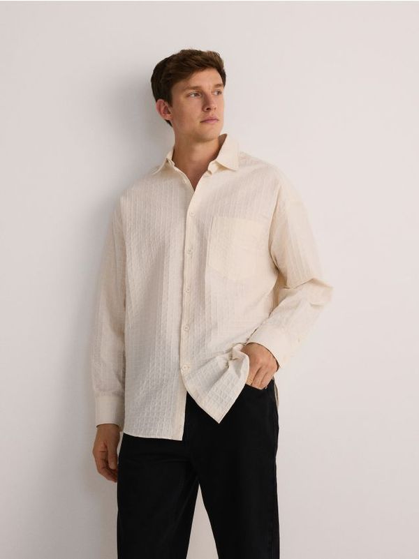 Reserved Reserved - MEN`S SHIRT - krem