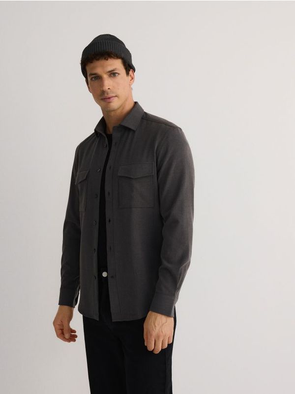 Reserved Reserved - MEN`S SHIRT - tamnosivo