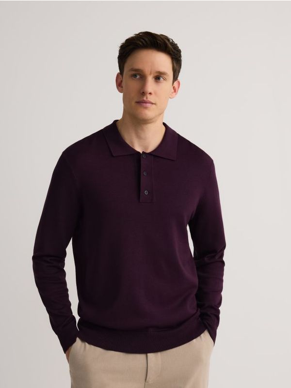 Reserved Reserved - MEN`S SWEATER - tamnoljubičasto