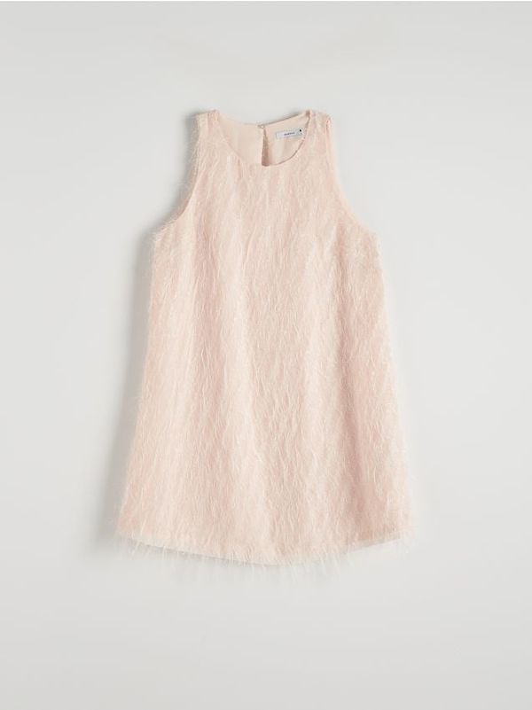 Reserved Reserved - Mini haljina s halter ovratnikom - pastelnoružičasto