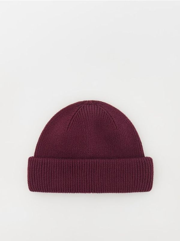 Reserved Reserved - Pamučna kapa beanie - boja kestena