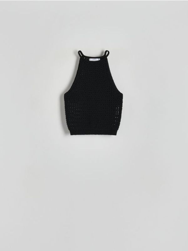 Reserved Reserved - Pleteni top - crno