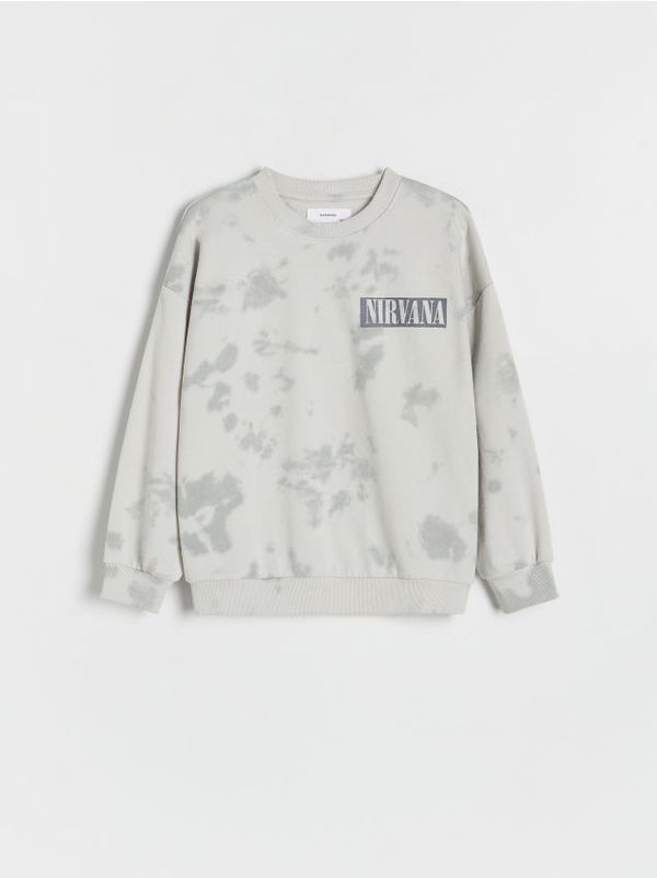 Reserved Reserved - Predimenzionirani gornji dio trenirke s kapuljačom Nirvana - light grey