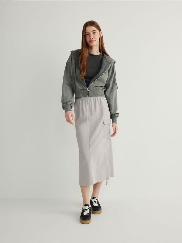 Reserved Reserved - Suknja s cargo džepovima - light grey